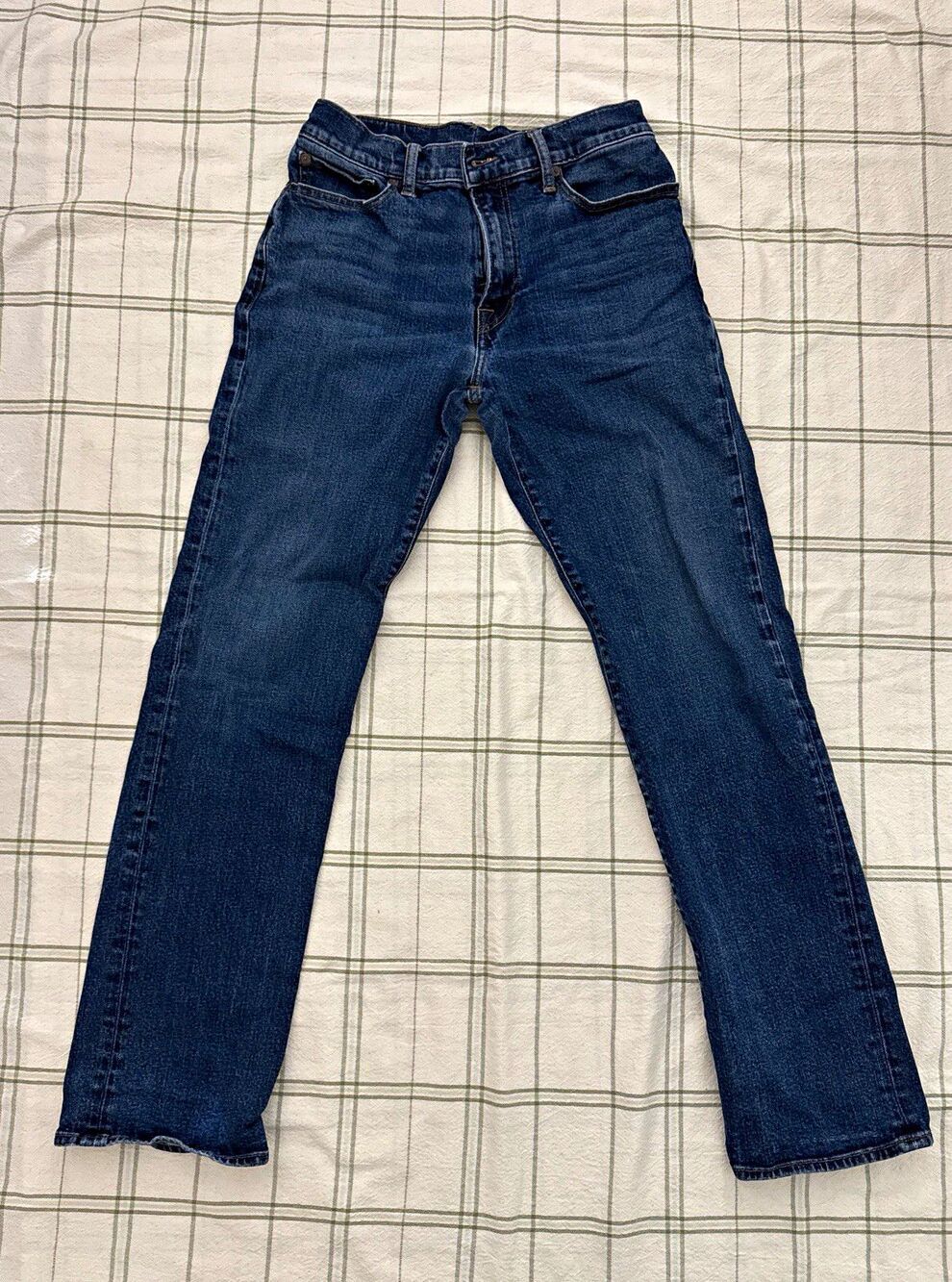Lucky Brand Men's Blue Denim Jeans Slim Fit Mid Rise Medium Wash 5-Pocket